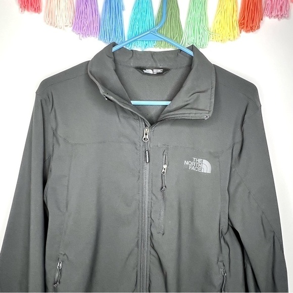 The North Face Charcoal Grey Gray Men’s Lightweight Zip Up Jacket Size Medium - Picture 2 of 12